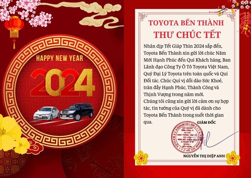 Thư chúc tết 2024 - Toyota Bến Thành