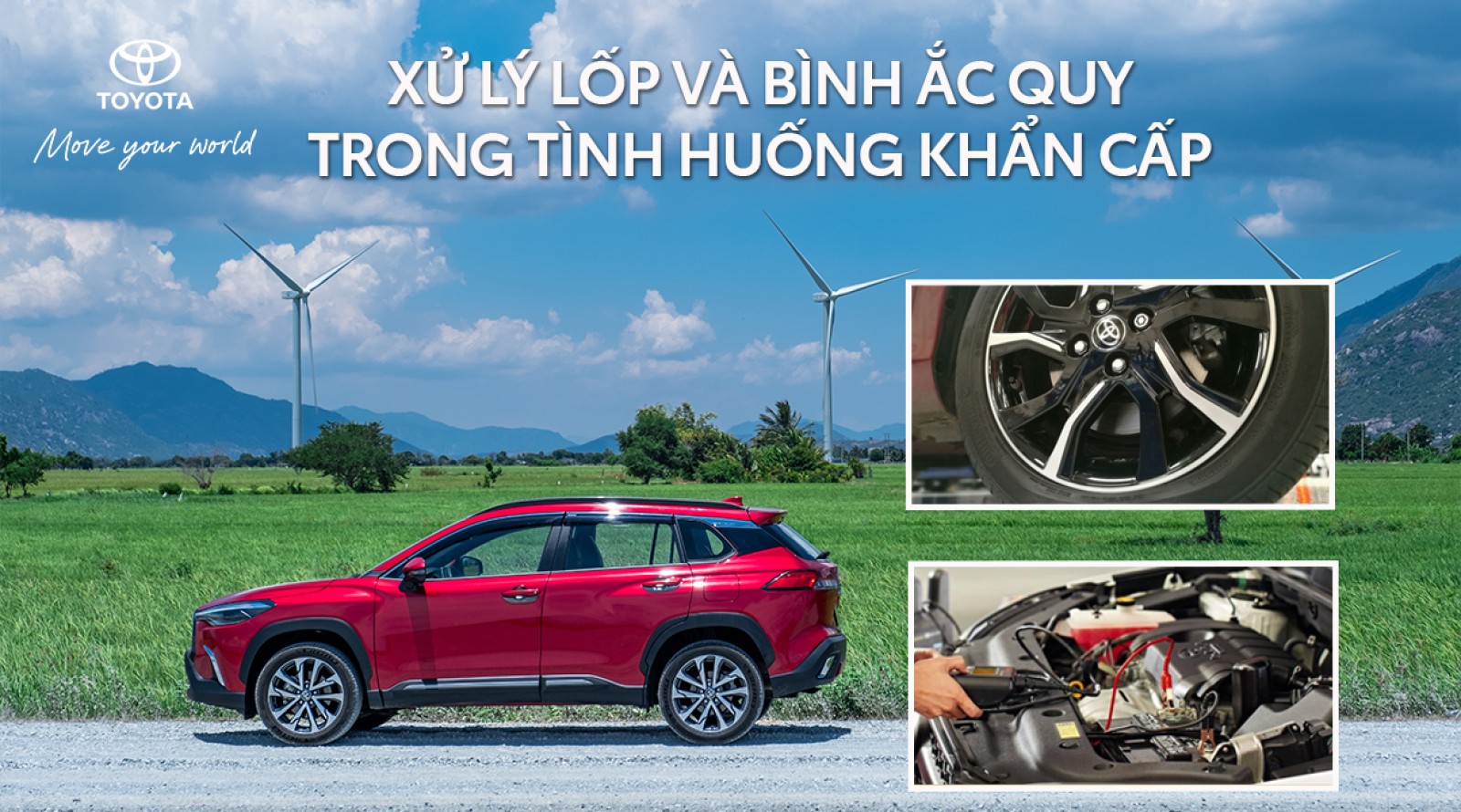 Hướng dẫn cách xử lý lốp và bình ắc quy trong trường hợp khẩn cấp