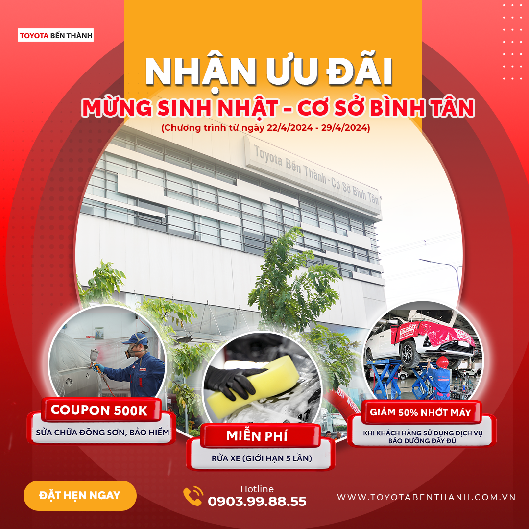 🎉🎂 Chúc mừng sinh nhật lần thứ 5 của Toyota Bến Thành - Cơ sở Bình Tân! 🎂🎉