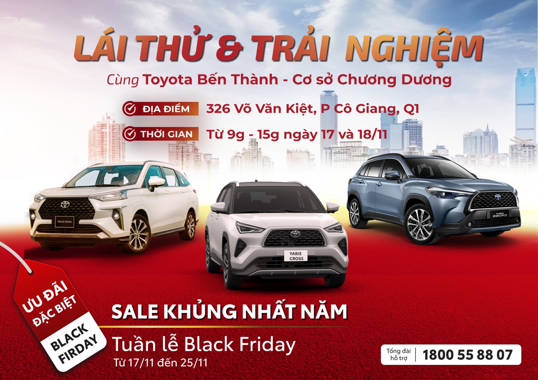 Tuần Lễ Black Friday tại Toyota Bến Thành - Ưu Đãi Lớn và Quà Tặng Hấp Dẫn!