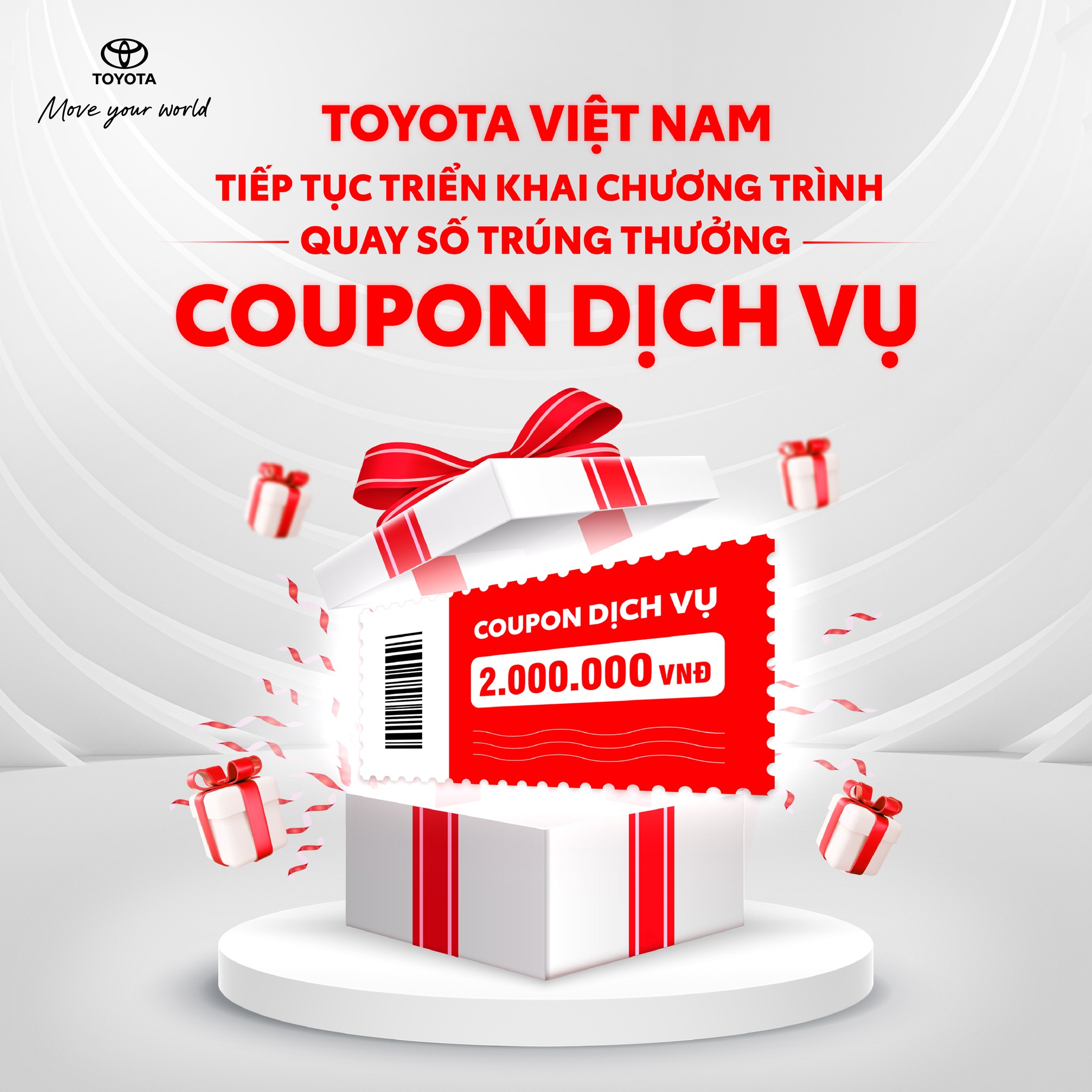 Toyota Việt Nam tiếp tục triển khai chương trình quay số trúng thưởng coupon dịch vụ cho khách hàng