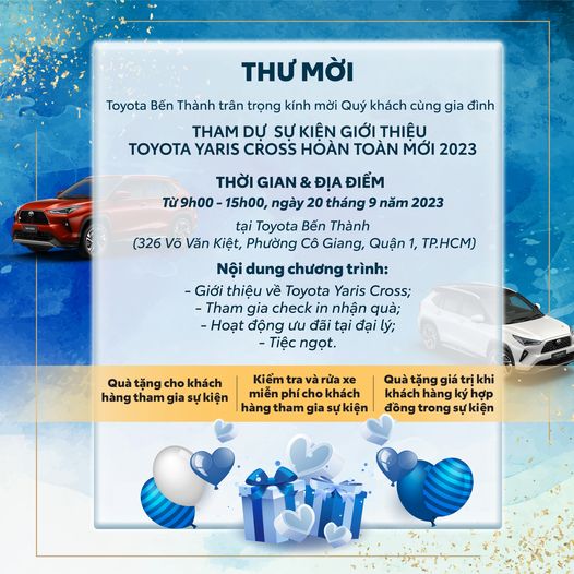 🎉✨ Sự kiện đặc biệt: RA MẮT XE TOYOTA YARIS CROSS 2023 ✨🎉