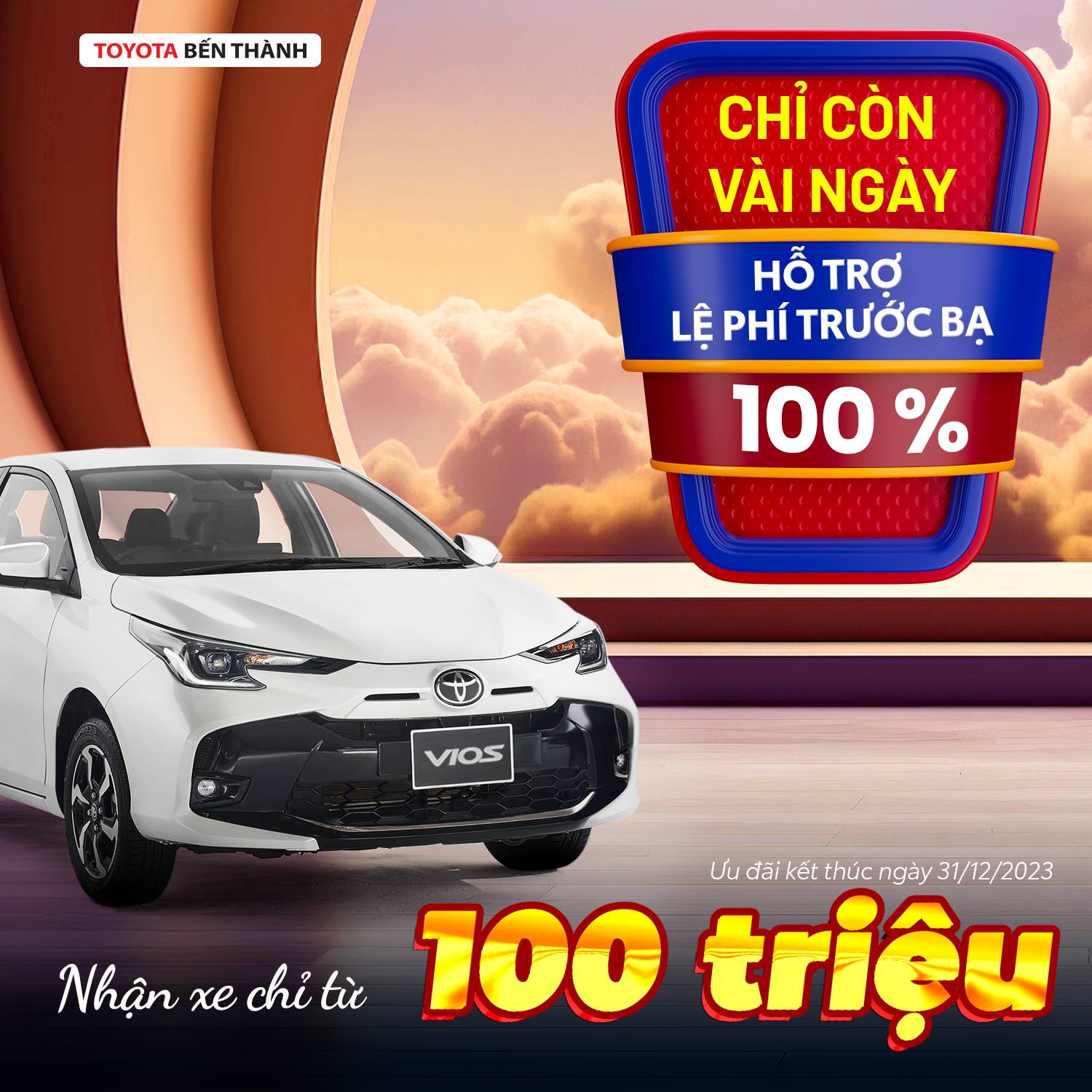 [CHỈ CÒN VÀI NGÀY CUỐI CÙNG HỖ TRỢ PHÍ TRƯỚC BẠ 100%]